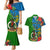 Vanuatu Malampa Day Couples Matching Mermaid Dress and Hawaiian Shirt Coat Of Arms Mix Tropical Flowers - Wonder Print Shop