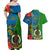 Vanuatu Malampa Day Couples Matching Off Shoulder Maxi Dress and Hawaiian Shirt Coat Of Arms Mix Tropical Flowers - Wonder Print Shop