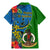 Vanuatu Malampa Day Family Matching Mermaid Dress and Hawaiian Shirt Coat Of Arms Mix Tropical Flowers - Wonder Print Shop