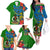 Vanuatu Malampa Day Family Matching Off Shoulder Long Sleeve Dress and Hawaiian Shirt Coat Of Arms Mix Tropical Flowers - Wonder Print Shop