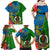 Vanuatu Malampa Day Family Matching Off Shoulder Maxi Dress and Hawaiian Shirt Coat Of Arms Mix Tropical Flowers - Wonder Print Shop