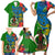 Vanuatu Malampa Day Family Matching Short Sleeve Bodycon Dress and Hawaiian Shirt Coat Of Arms Mix Tropical Flowers - Wonder Print Shop