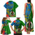 Vanuatu Malampa Day Family Matching Tank Maxi Dress and Hawaiian Shirt Coat Of Arms Mix Tropical Flowers - Wonder Print Shop