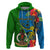 Vanuatu Malampa Day Hoodie Coat Of Arms Mix Tropical Flowers - Wonder Print Shop