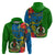 Vanuatu Malampa Day Hoodie Coat Of Arms Mix Tropical Flowers - Wonder Print Shop