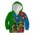 Vanuatu Malampa Day Kid Hoodie Coat Of Arms Mix Tropical Flowers - Wonder Print Shop