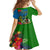 Vanuatu Malampa Day Kid Short Sleeve Dress Coat Of Arms Mix Tropical Flowers - Wonder Print Shop