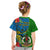 Vanuatu Malampa Day Kid T Shirt Coat Of Arms Mix Tropical Flowers - Wonder Print Shop