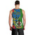 Vanuatu Malampa Day Men Tank Top Coat Of Arms Mix Tropical Flowers - Wonder Print Shop