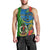 Vanuatu Malampa Day Men Tank Top Coat Of Arms Mix Tropical Flowers - Wonder Print Shop