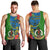 Vanuatu Malampa Day Men Tank Top Coat Of Arms Mix Tropical Flowers - Wonder Print Shop