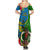 Vanuatu Malampa Day Summer Maxi Dress Coat Of Arms Mix Tropical Flowers - Wonder Print Shop