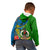 Personalised Vanuatu Malampa Day Kid Hoodie Coat Of Arms Mix Tropical Flowers - Wonder Print Shop