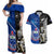 New Zealand And Samoa Rugby Couples Matching Off Shoulder Maxi Dress and Hawaiian Shirt All Black Tiki Fern Mix Manu Samoa 2023 World Cup - Wonder Print Shop