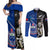 New Zealand And Samoa Rugby Couples Matching Off Shoulder Maxi Dress and Long Sleeve Button Shirts All Black Tiki Fern Mix Manu Samoa 2023 World Cup - Wonder Print Shop