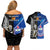 New Zealand And Samoa Rugby Couples Matching Off Shoulder Short Dress and Hawaiian Shirt All Black Tiki Fern Mix Manu Samoa 2023 World Cup - Wonder Print Shop