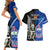 New Zealand And Samoa Rugby Couples Matching Short Sleeve Bodycon Dress and Hawaiian Shirt All Black Tiki Fern Mix Manu Samoa 2023 World Cup - Wonder Print Shop