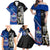 New Zealand And Samoa Rugby Family Matching Off Shoulder Maxi Dress and Hawaiian Shirt All Black Tiki Fern Mix Manu Samoa 2023 World Cup - Wonder Print Shop