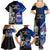 New Zealand And Samoa Rugby Family Matching Summer Maxi Dress and Hawaiian Shirt All Black Tiki Fern Mix Manu Samoa 2023 World Cup - Wonder Print Shop