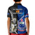 New Zealand And Samoa Rugby Kid Polo Shirt All Black Tiki Fern Mix Manu Samoa 2023 World Cup - Wonder Print Shop