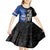 New Zealand And Samoa Rugby Kid Short Sleeve Dress All Black Tiki Fern Mix Manu Samoa 2023 World Cup - Wonder Print Shop