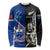 New Zealand And Samoa Rugby Long Sleeve Shirt All Black Tiki Fern Mix Manu Samoa 2023 World Cup - Wonder Print Shop