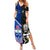 New Zealand And Samoa Rugby Summer Maxi Dress All Black Tiki Fern Mix Manu Samoa 2023 World Cup - Wonder Print Shop