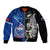 Custom New Zealand And Samoa Rugby Bomber Jacket All Black Tiki Fern Mix Manu Samoa 2023 World Cup - Wonder Print Shop