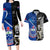 Custom New Zealand And Samoa Rugby Couples Matching Long Sleeve Bodycon Dress and Hawaiian Shirt All Black Tiki Fern Mix Manu Samoa 2023 World Cup - Wonder Print Shop