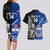 Custom New Zealand And Samoa Rugby Couples Matching Long Sleeve Bodycon Dress and Hawaiian Shirt All Black Tiki Fern Mix Manu Samoa 2023 World Cup - Wonder Print Shop