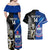 Custom New Zealand And Samoa Rugby Couples Matching Off Shoulder Maxi Dress and Hawaiian Shirt All Black Tiki Fern Mix Manu Samoa 2023 World Cup - Wonder Print Shop