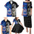 Custom New Zealand And Samoa Rugby Family Matching Puletasi Dress and Hawaiian Shirt All Black Tiki Fern Mix Manu Samoa 2023 World Cup - Wonder Print Shop