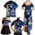 Custom New Zealand And Samoa Rugby Family Matching Summer Maxi Dress and Hawaiian Shirt All Black Tiki Fern Mix Manu Samoa 2023 World Cup - Wonder Print Shop