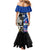 Custom New Zealand And Samoa Rugby Mermaid Dress All Black Tiki Fern Mix Manu Samoa 2023 World Cup - Wonder Print Shop