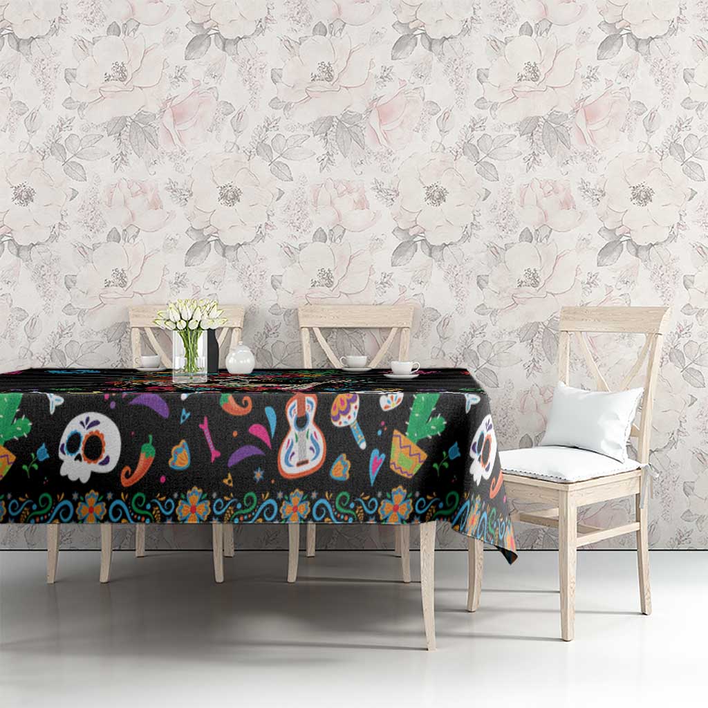 Mexican La Catrina Tablecloth Viva Mexico Dia De Muertos - Wonder Print Shop