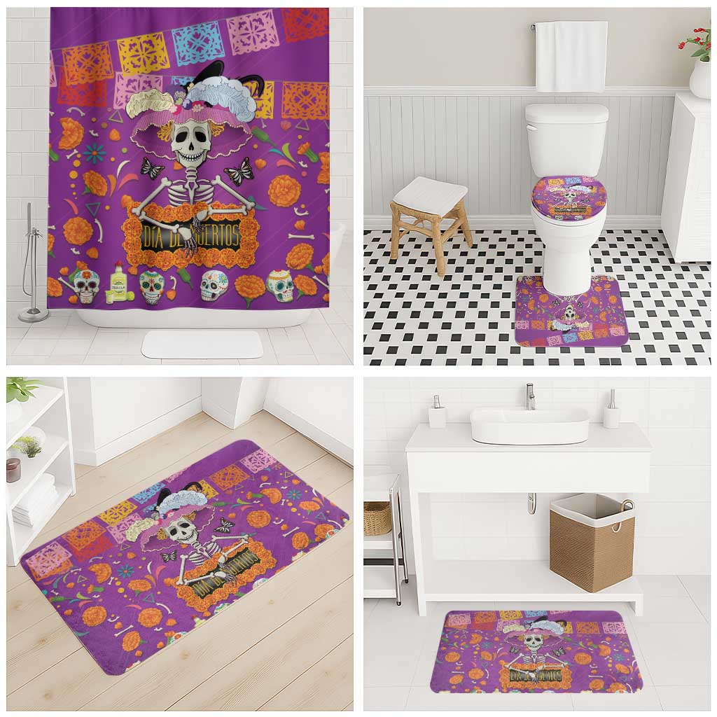 Dia De Muertos Mexico Bathroom Set La Calavera Catrina - Wonder Print Shop