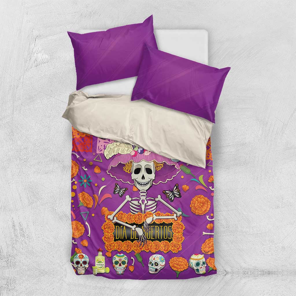 Dia De Muertos Mexico Bedding Set La Calavera Catrina - Wonder Print Shop