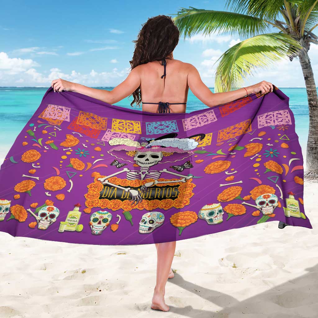 Dia De Muertos Mexico Sarong La Calavera Catrina - Wonder Print Shop