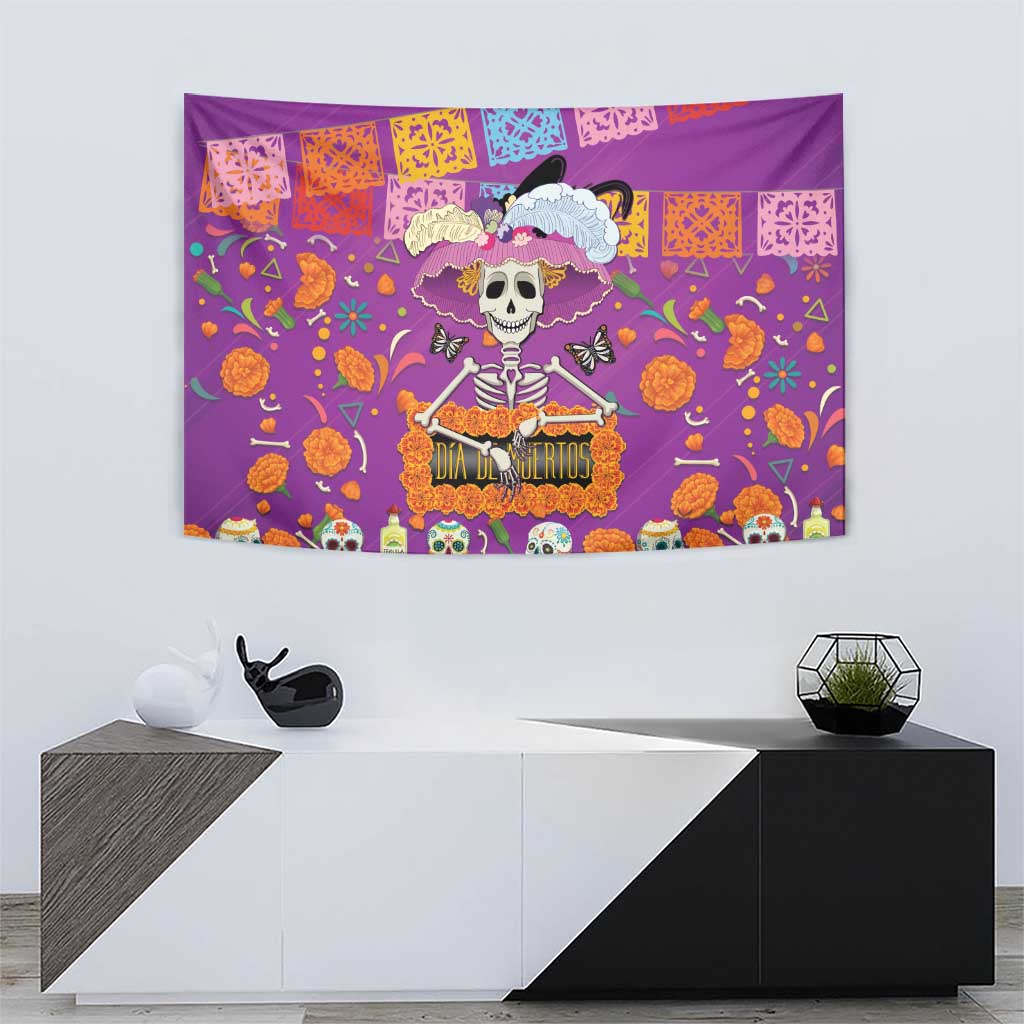 Dia De Muertos Mexico Tapestry La Calavera Catrina - Wonder Print Shop