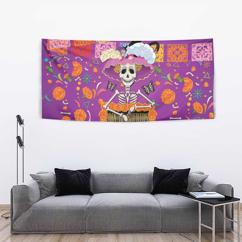 Dia De Muertos Mexico Tapestry La Calavera Catrina - Wonder Print Shop