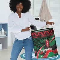 Kenya Jamhuri Day Laundry Basket Maasai Shield Spears Harambee
