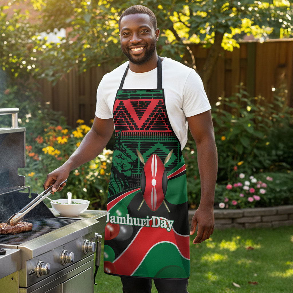 Kenya Jamhuri Day Apron Maasai Shield Spears Harambee