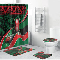 Kenya Jamhuri Day Bathroom Set Maasai Shield Spears Harambee