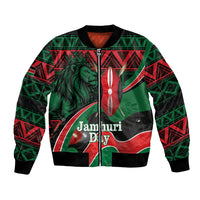 Kenya Jamhuri Day Bomber Jacket Maasai Shield Spears Harambee