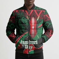 Kenya Jamhuri Day Bomber Puffer Jacket Maasai Shield Spears Harambee