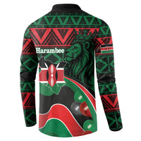 Kenya Jamhuri Day Button Sweatshirt Maasai Shield Spears Harambee