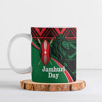 Kenya Jamhuri Day Ceramic Mug Maasai Shield Spears Harambee