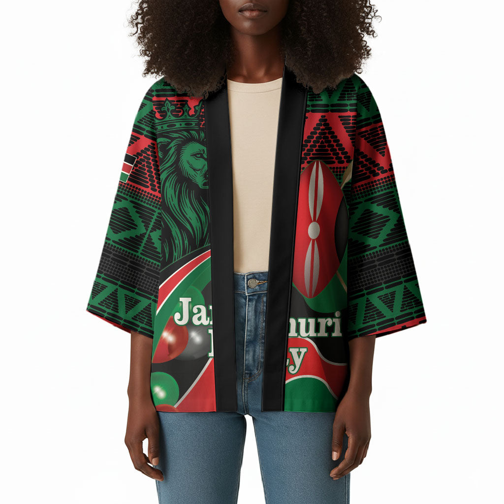 Kenya Jamhuri Day Kimono Maasai Shield Spears Harambee