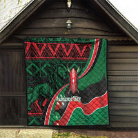 Kenya Jamhuri Day Quilt Maasai Shield Spears Harambee