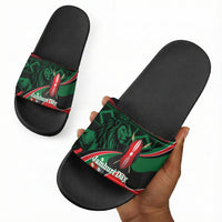 Kenya Jamhuri Day Slide Sandals Maasai Shield Spears Harambee